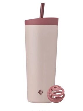 BlenderBottle Shaker 2-in-1 Tumbler in Dusty Rose/Red